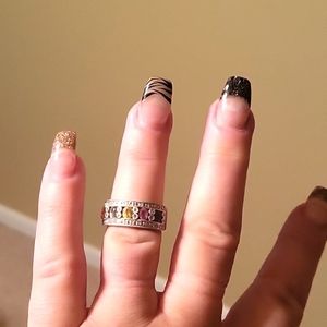 Reserved for Mozz....Multi colored sapphire ring